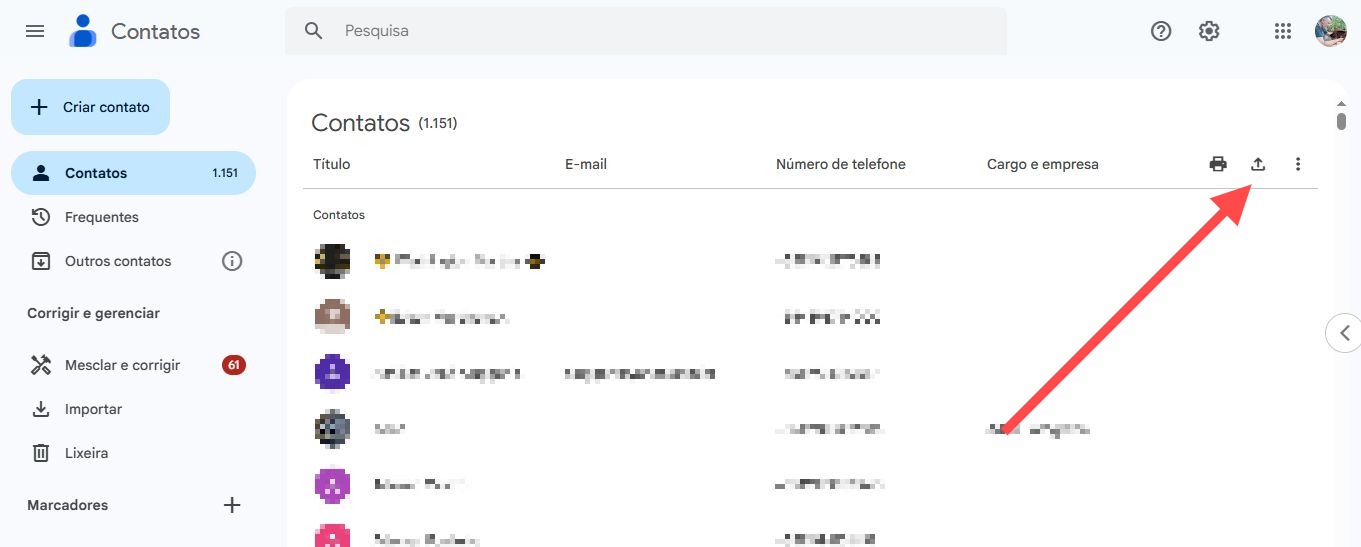 Como importar meus contatos do Gmail
